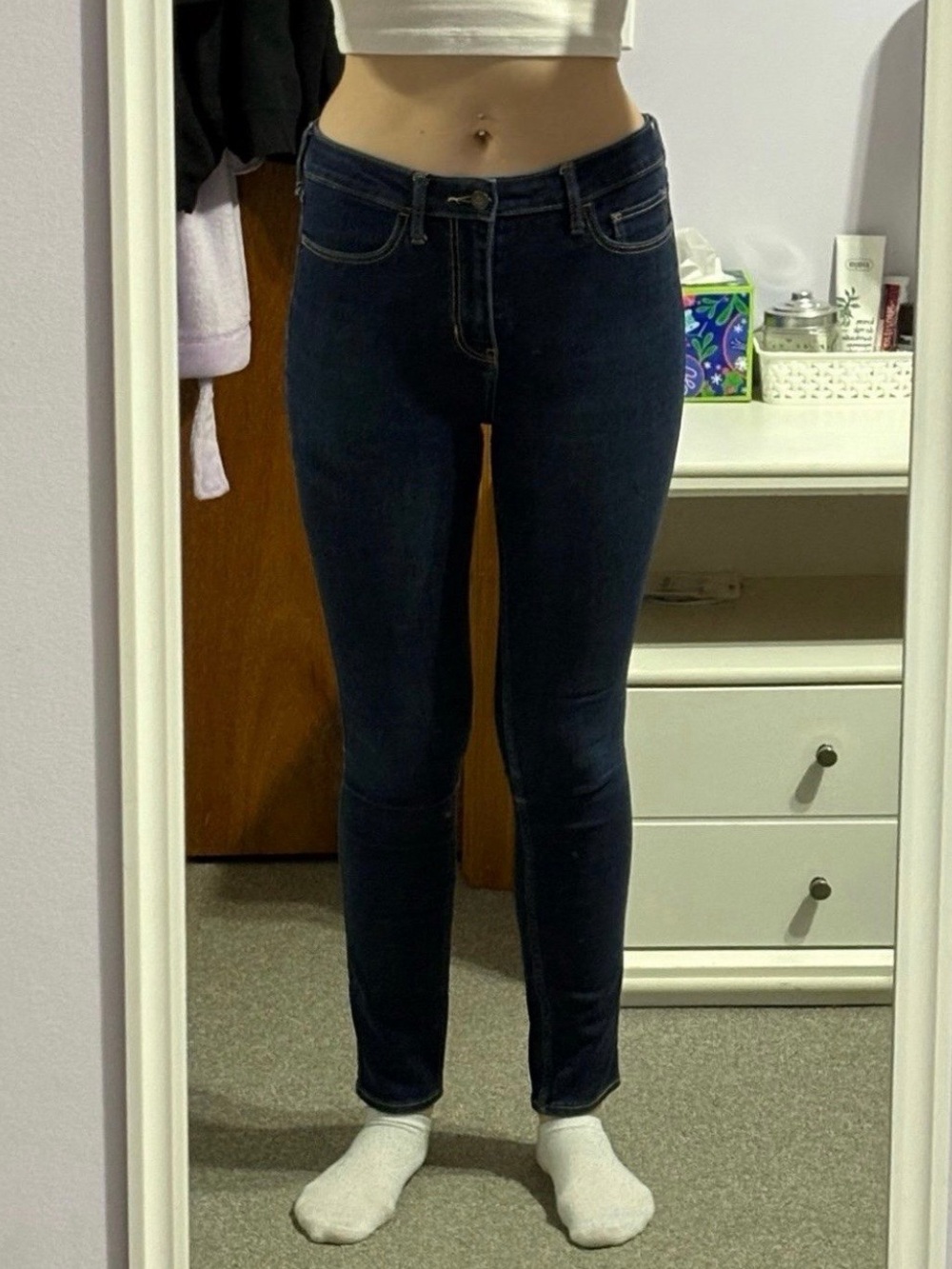 Hollister High-Rise Dark Wash Skinny Jeans